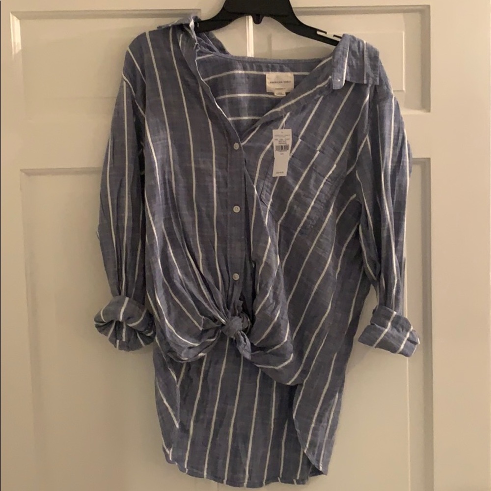 American eagle denim top